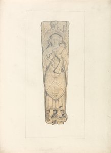 Estudio de una tapa de ataúd del cementerio de Houghton, Norfolk